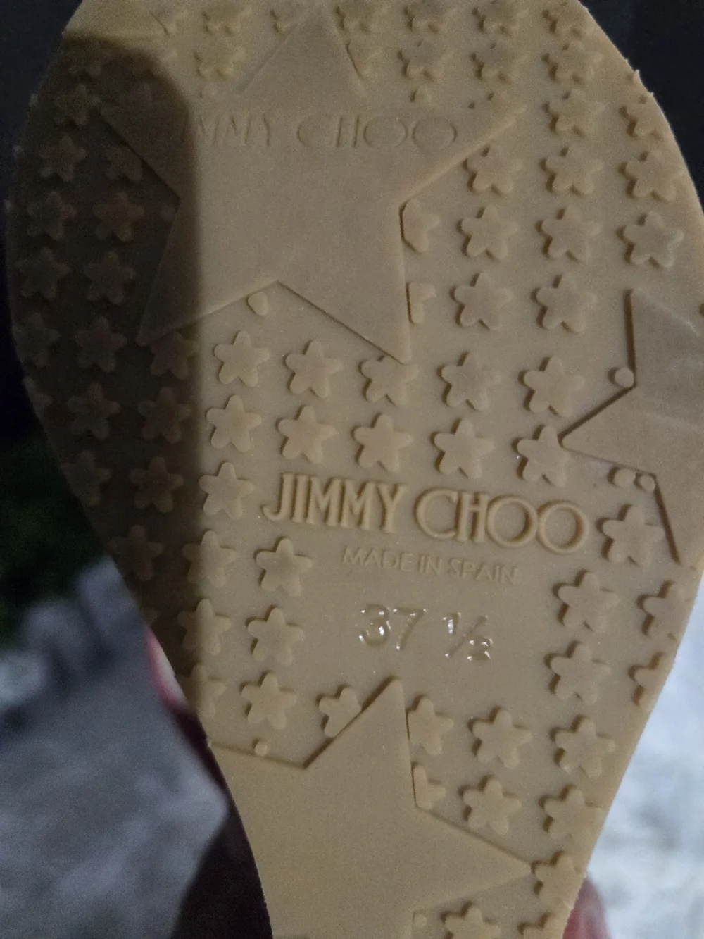 Jimmy Choo Pink Suede Cork Wedge Slide Sandals. Size 7.5, (37.5) women